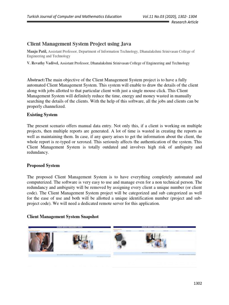 Client Management System in Java | PDF | Server (Computing ...
