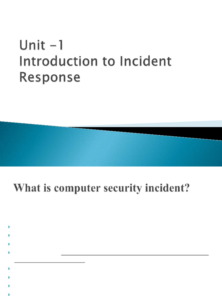 Understanding Computer Security Incidents | PDF