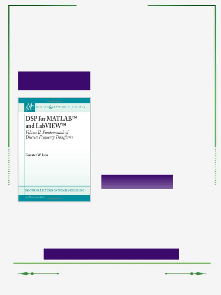 DSP for MATLAB and LabVIEW Fundamentals of discrete frequency ...
