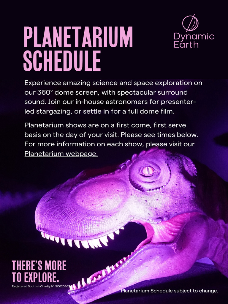 Dynamic Earths August Planetarium Schedule | PDF | Nature | Physical ...