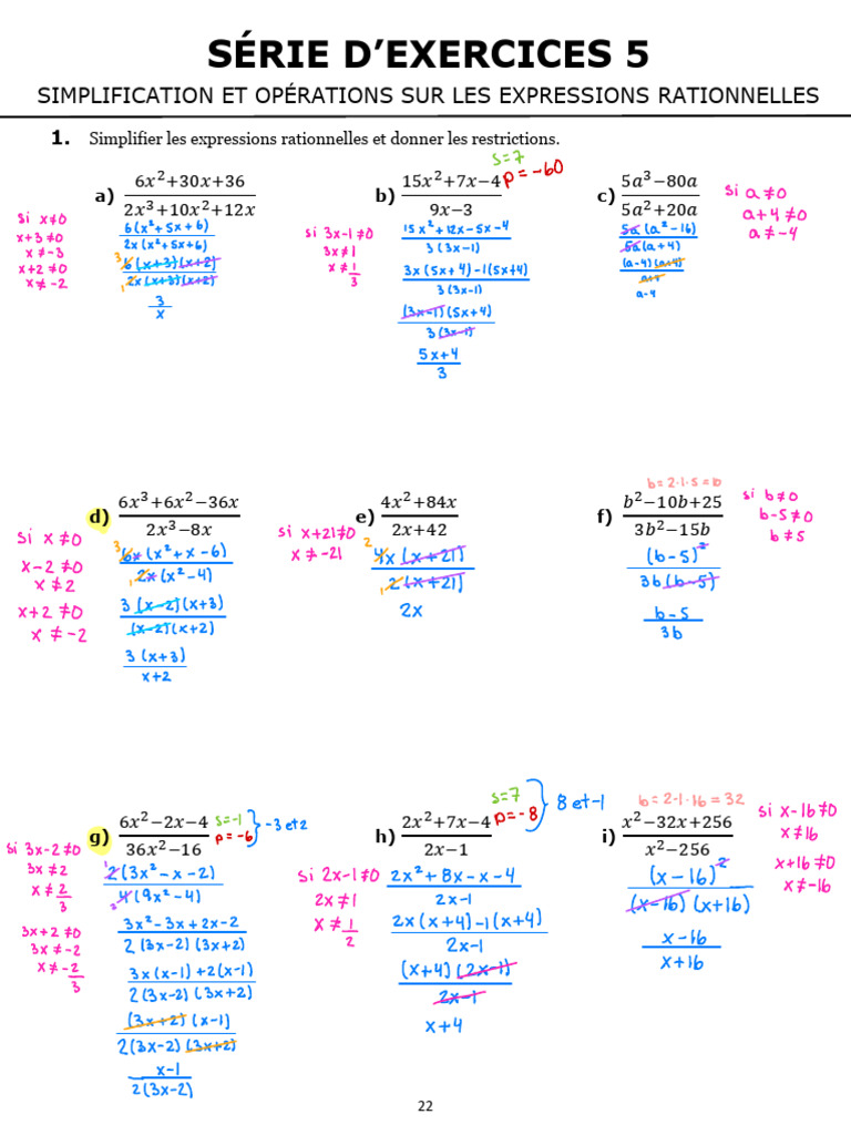 Simplification des Expressions Rationnelles | PDF