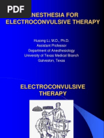 Anesthesia for Electroconvulsive Therapy
