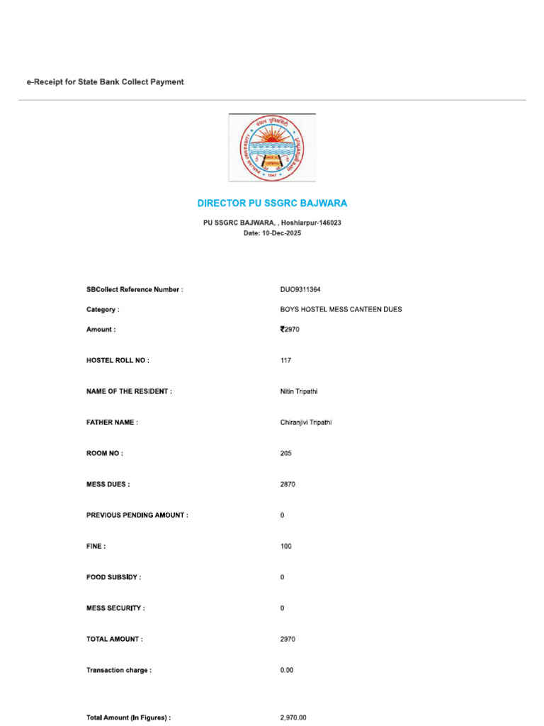 October Bill Fees | PDF