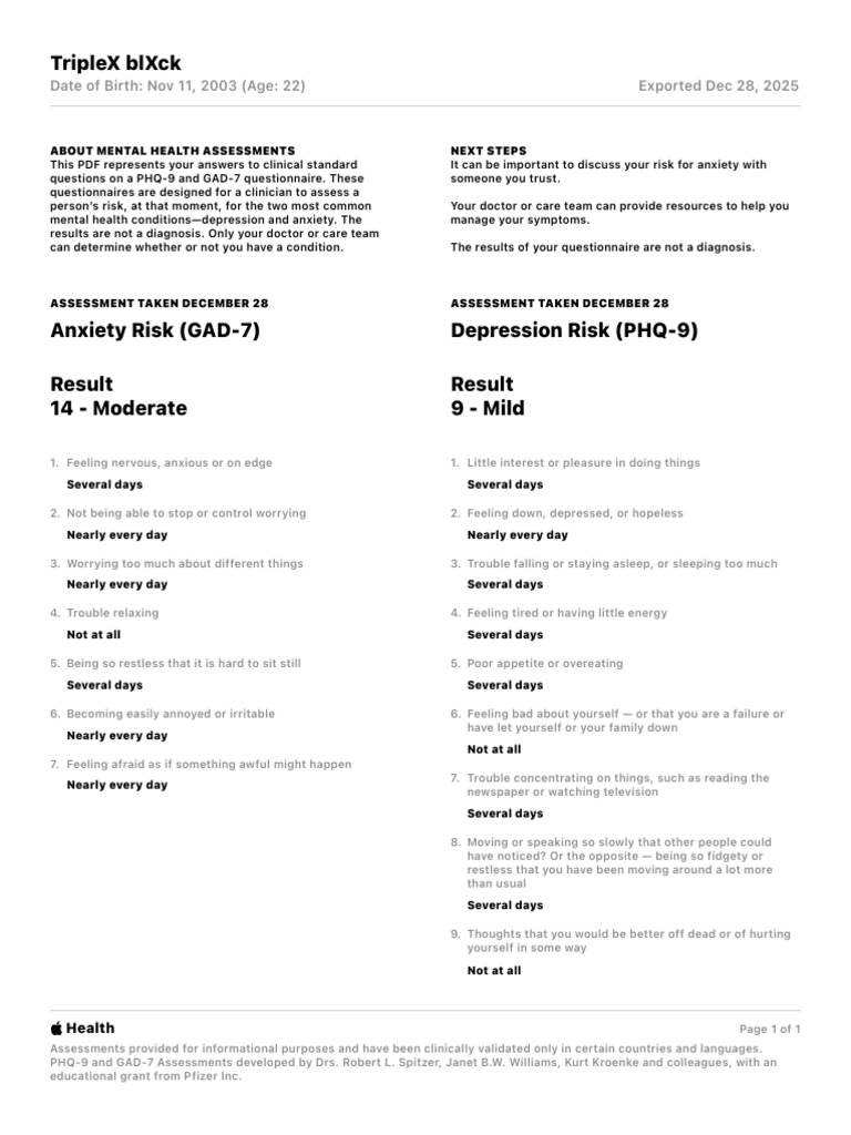 Health – TripleX BlXck – Mental Wellbeing 2025-12-28 | PDF ...