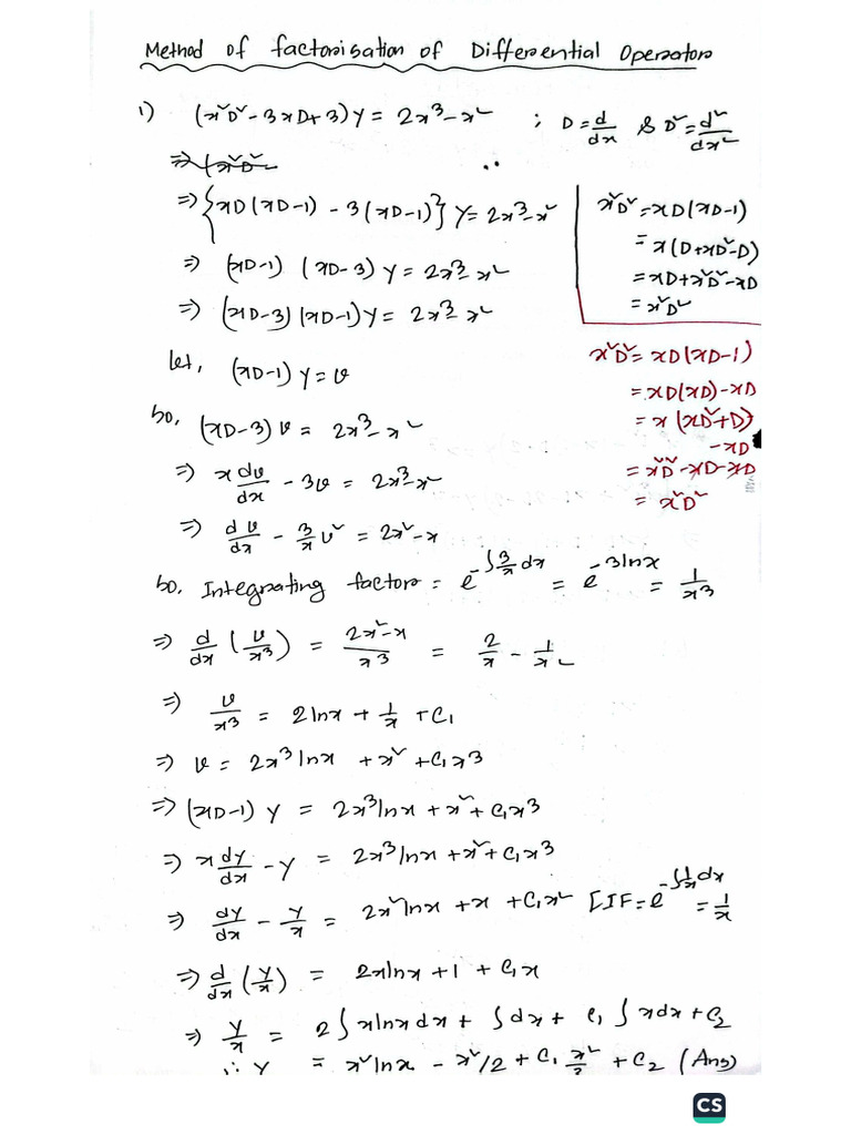 Factorization of Differential Operator | PDF