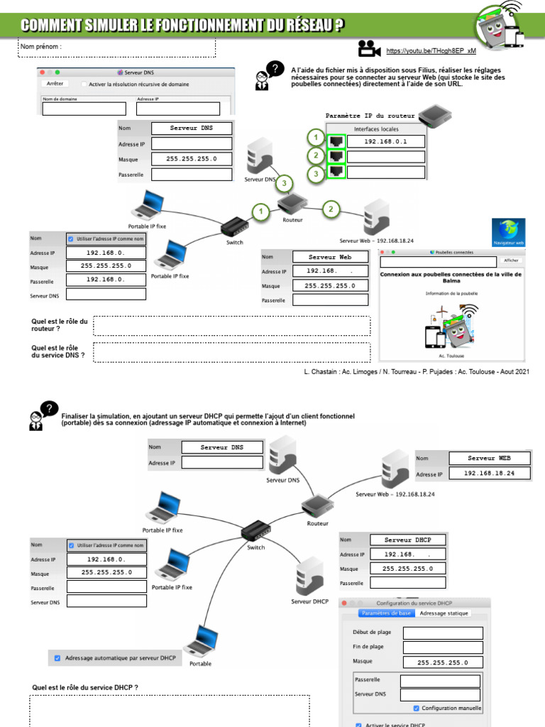 Simulation du Réseau : DHCP et DNS | PDF | Télécommunications ...