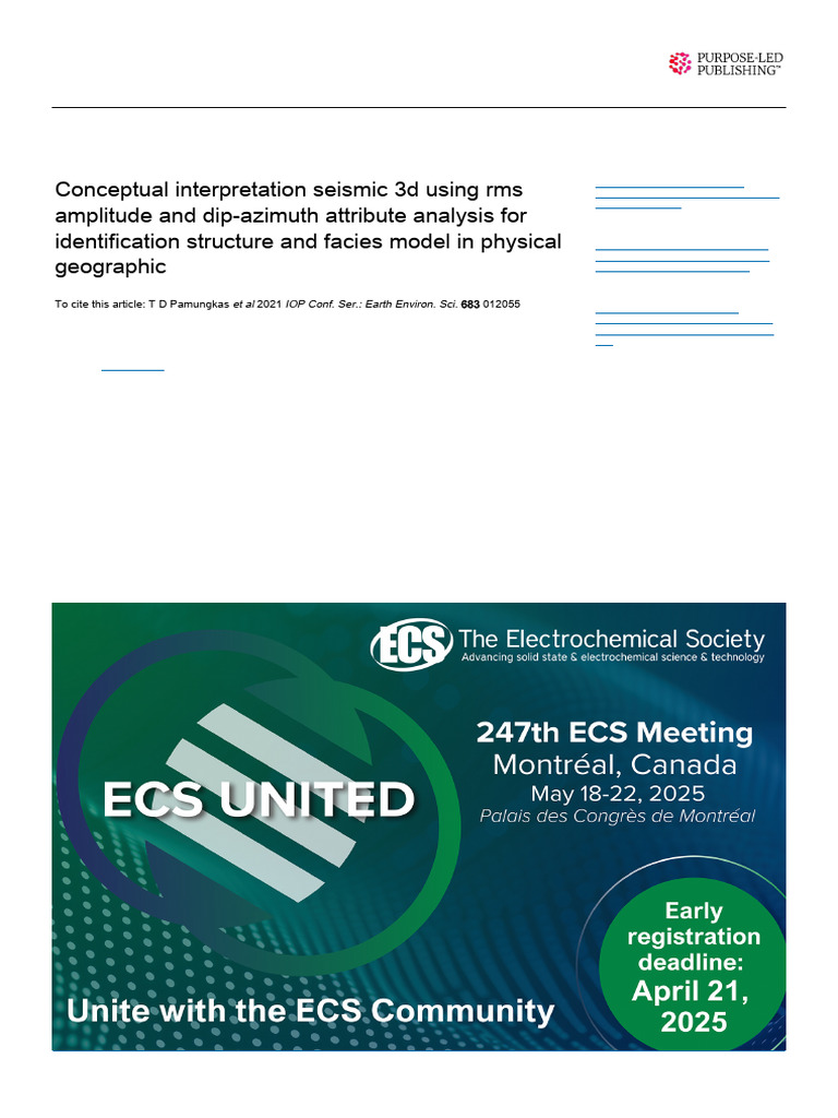 Seismic 3D Interpretation for Facies Modeling | PDF | Reflection ...