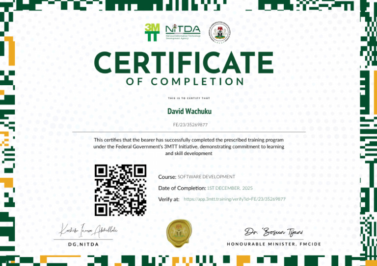 David Wachuku Software Development | PDF