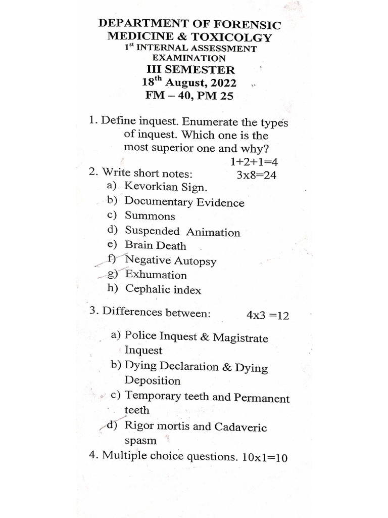 FMT Previous Year Question | PDF