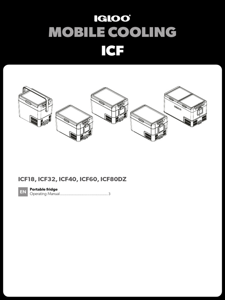 Igloo Portable Fridge Operating Manual | PDF | Direct Current | Power ...