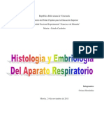 Histologia y Embriologia Del Aparato Respiratorio
