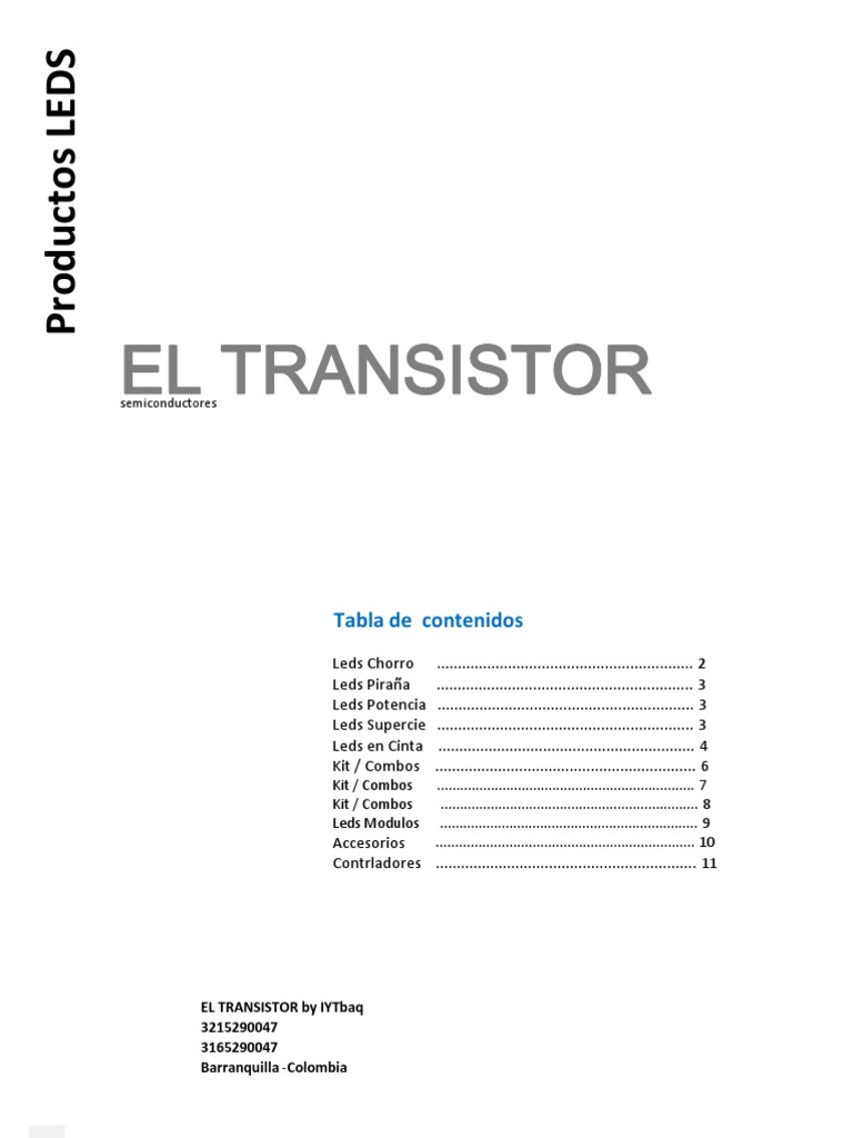 Brochure Leds | PDF | Notación | Codificaciones