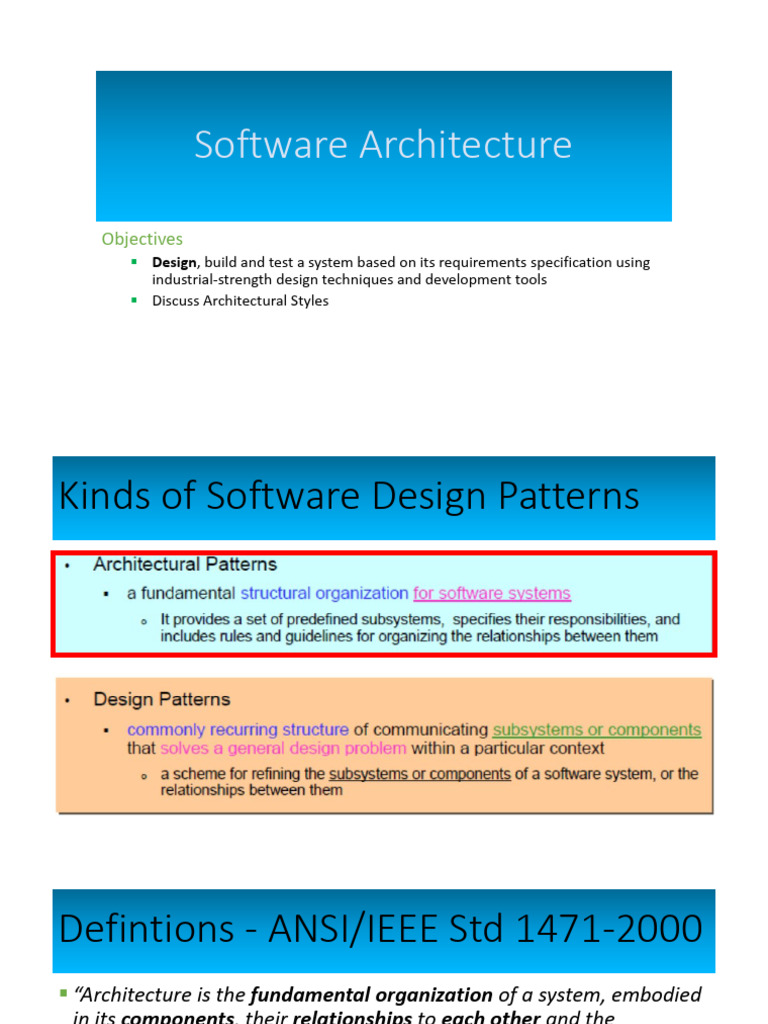 Software Architecture and Design Patterns | PDF | Information Science ...