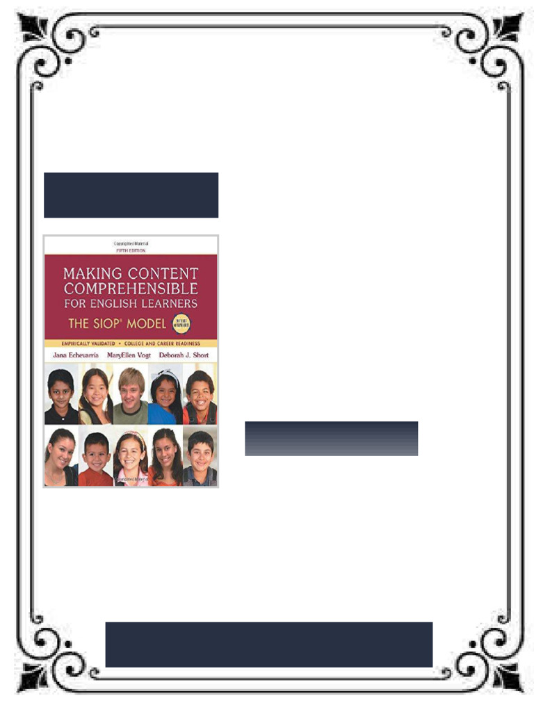 Making Content Comprehensible for English Learners: The SIOP Model (5th ...