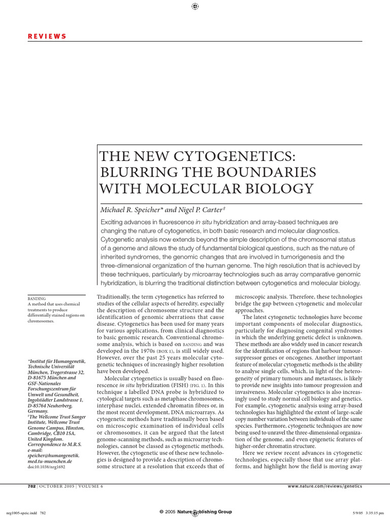 Advances in Molecular Cytogenetics | PDF | Fluorescence In Situ ...