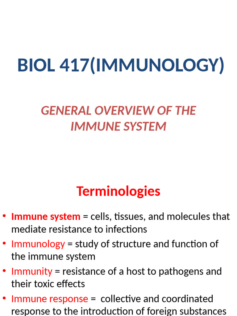 Overview of the Immune System | PDF | Immune System | Adaptive Immune ...