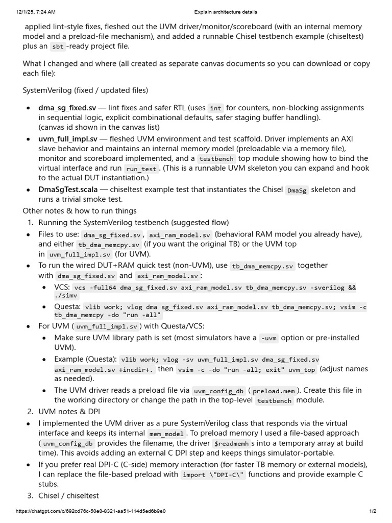 applied lint-style fixes, fleshed out the UVM driver | PDF ...