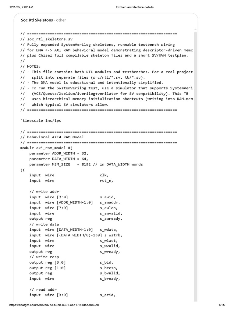 SystemVerilog DMA AXI RAM Testbench | PDF | Integer (Computer Science ...