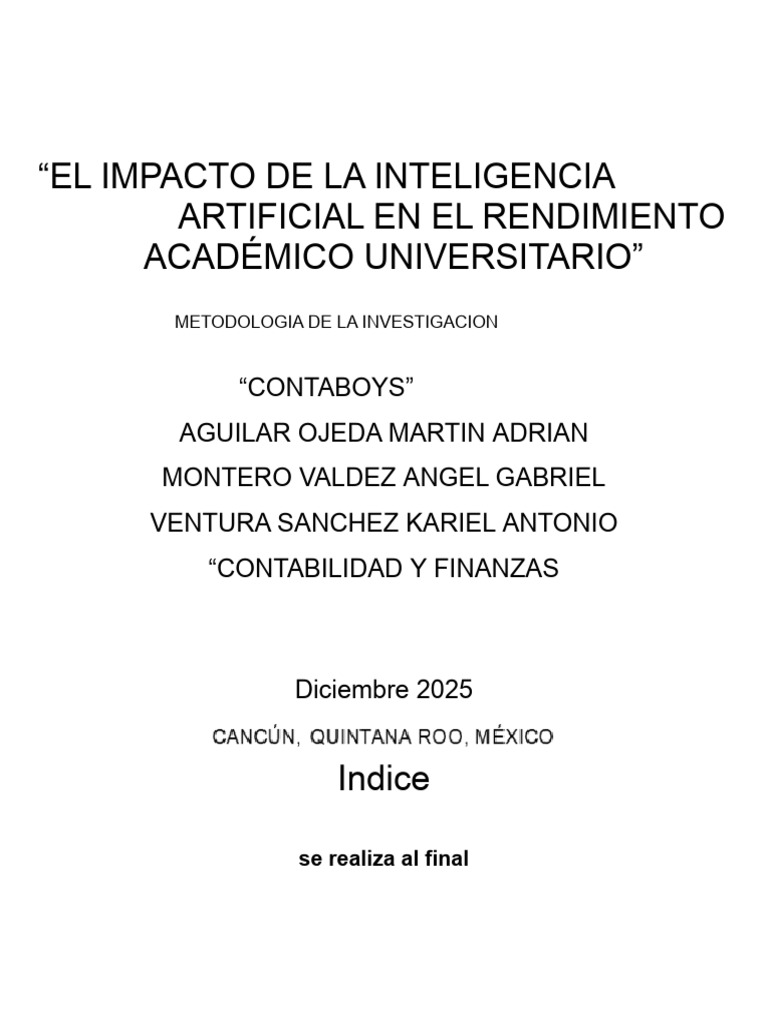 Impacto de la IA en el Rendimiento Académico | PDF | Inteligencia ...
