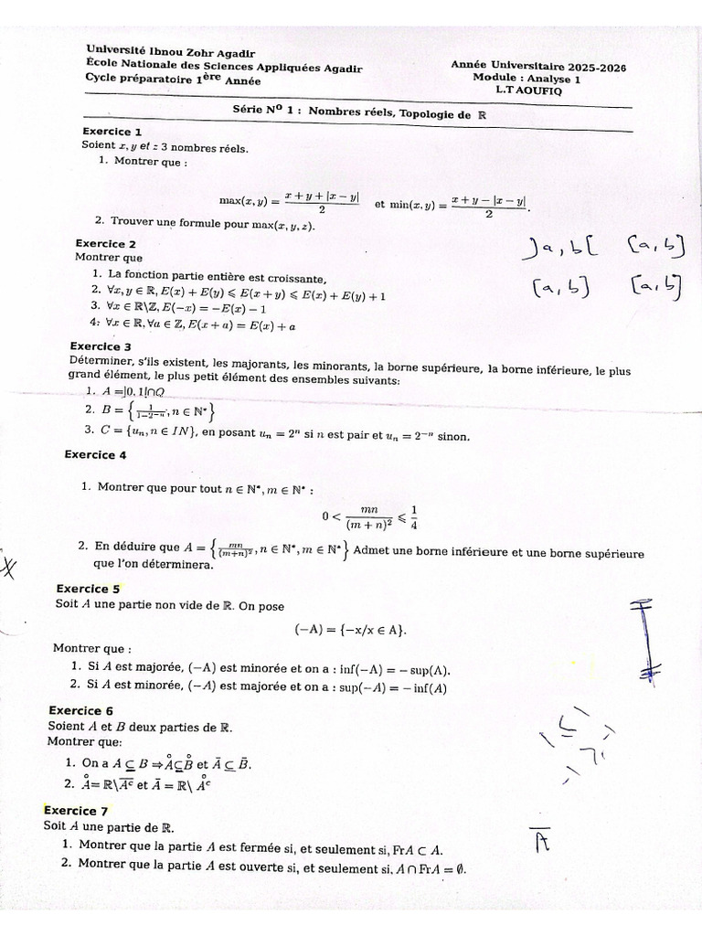 TD Analyse 1 | PDF