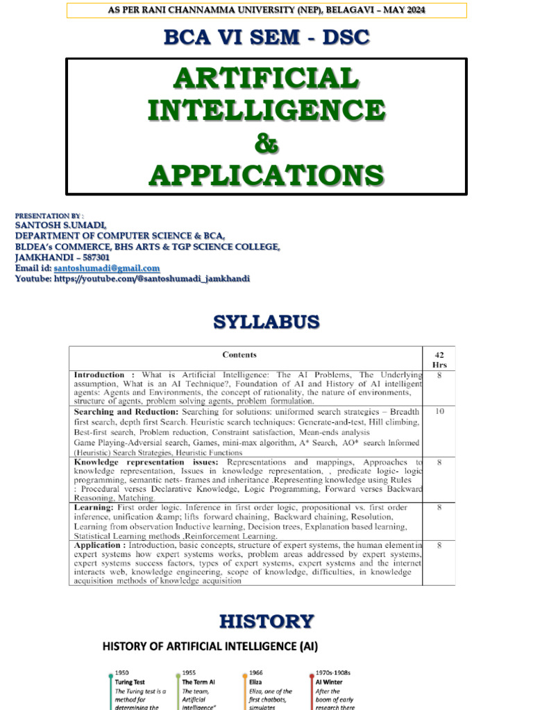 AI Concepts and Applications Overview | PDF | Artificial Intelligence ...