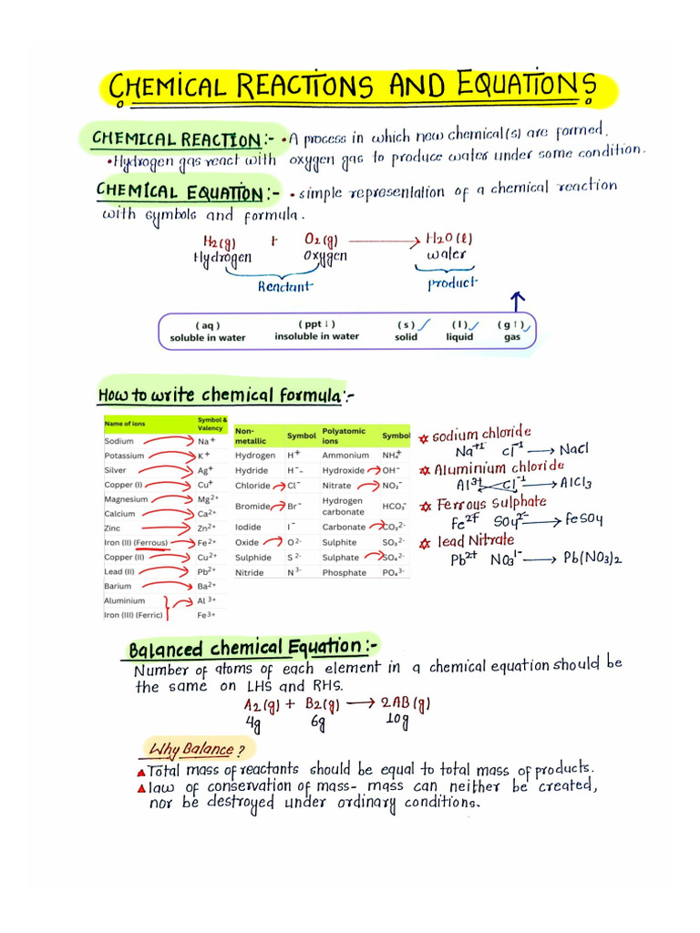 Science Class 10th Notes by Vansh Gupta | PDF | Hydrogen | Magnesium