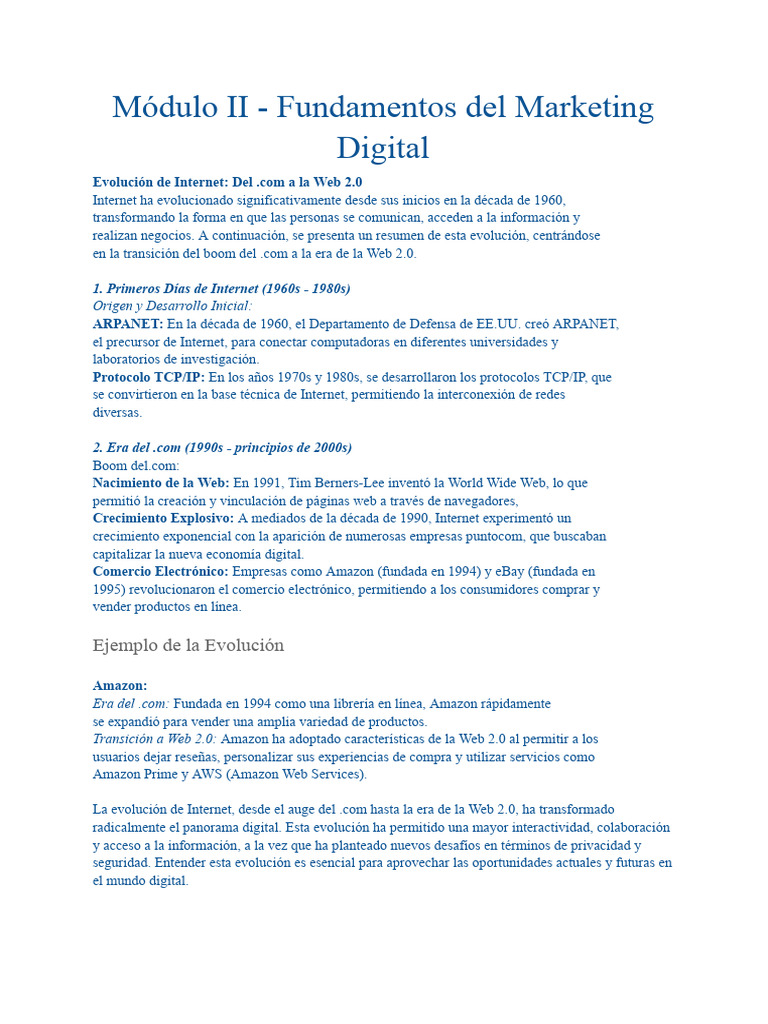 Módulo II - Fundamentos Del Marketing Digital | PDF | Publicidad ...