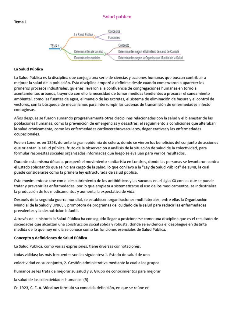 Introducción a la Salud Pública | PDF | Salud pública | Cuidado de la salud