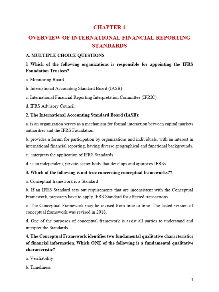 International Financial Reporting Standards Overview | PDF | Fair Value ...