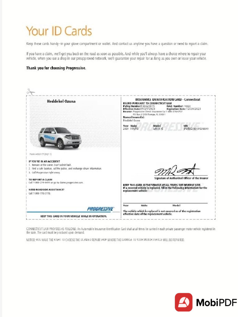 Bmw Insurance Policy | PDF