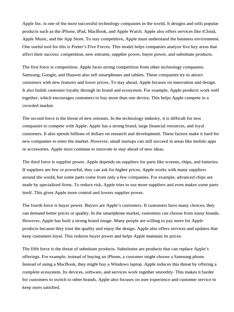 Analyzing Apple's Competitive Strategies | PDF | Apple Inc. | I Phone