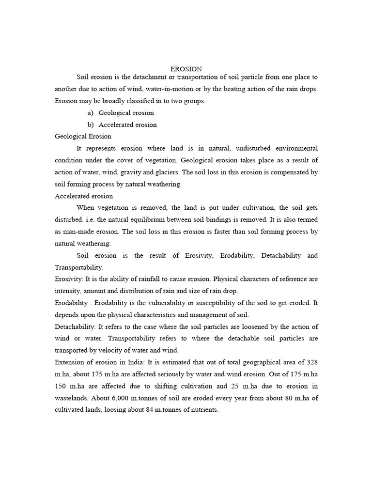 soil and water conservation | PDF | Erosion | Surface Runoff