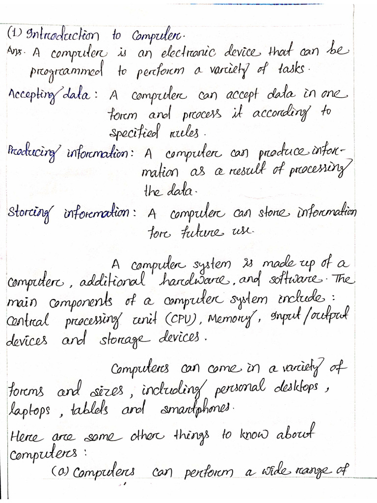 Introduction To Computer | PDF