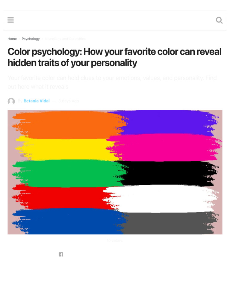 Color psychology- How your favorite color can reveal hidden traits of ...