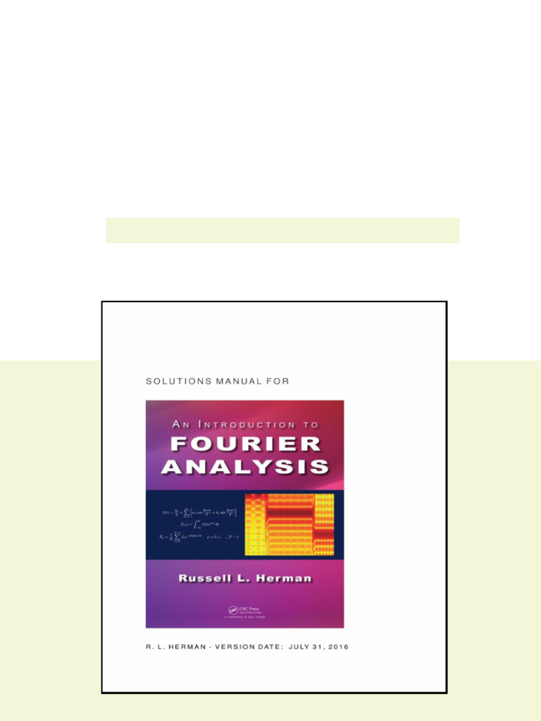 92038520 | PDF | Fourier Series | Mathematical Analysis