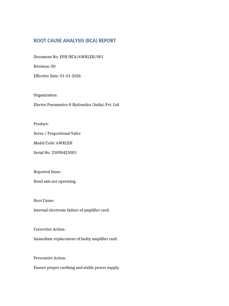 RCA Controlled Report 2 | PDF