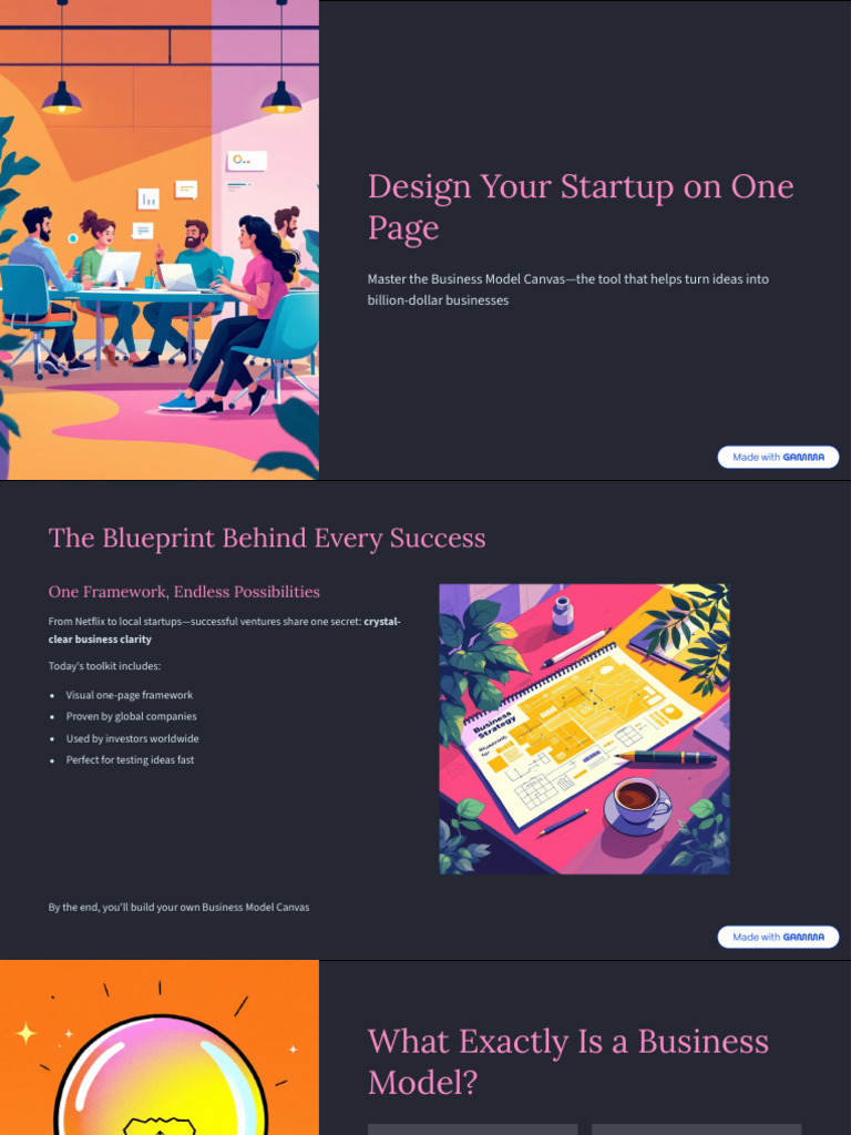 Design Your Startup On One Page | PDF | Startup Company | Small ...