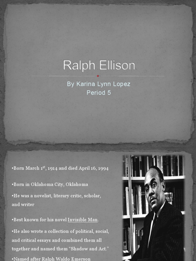 Ralph Ellison: Life and Legacy | PDF | Writing