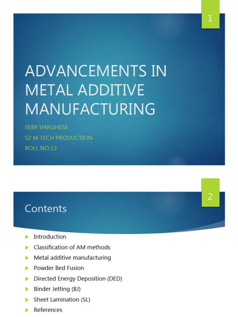 Metal Additive Manufacturing Techniques | PDF | 3 D Printing | Sintering