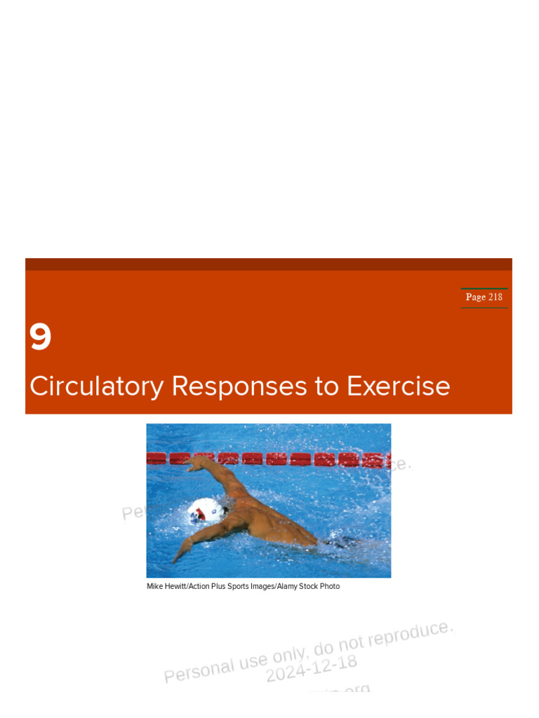 Circulatory System Responses to Exercise | PDF | Circulatory System ...