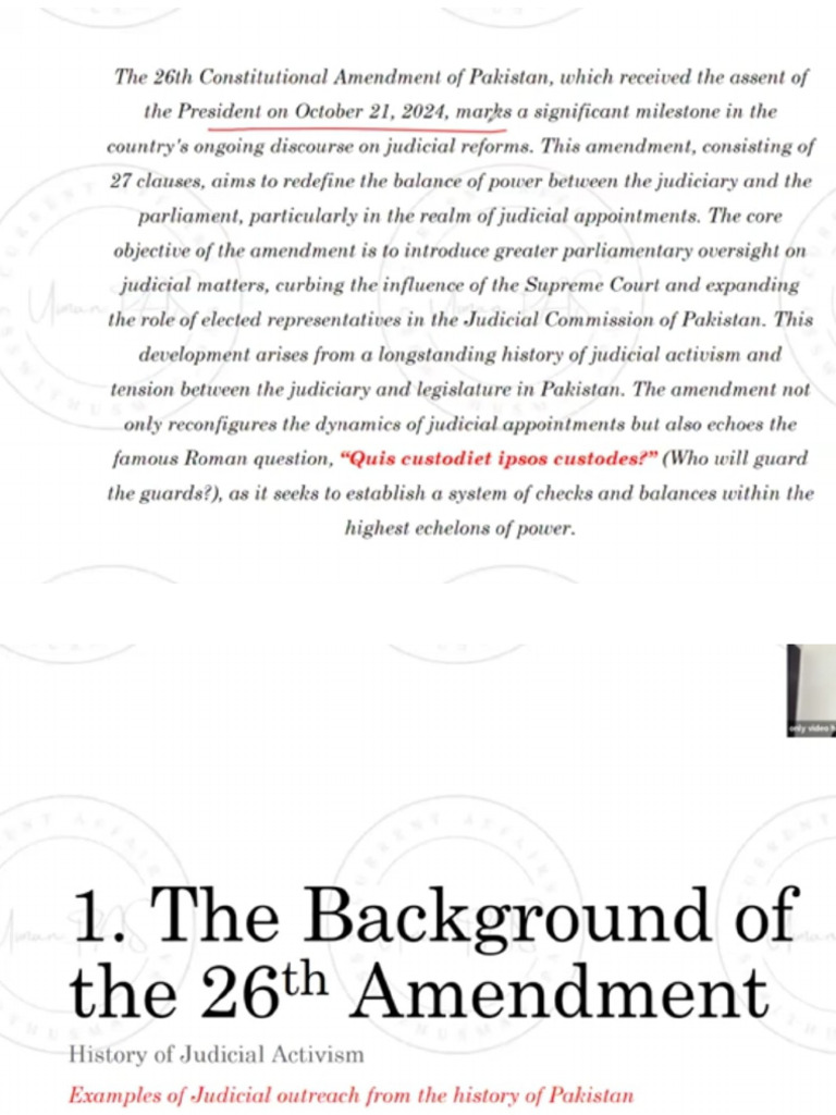 26th Amendment PDF Notes by Sir Usman | PDF