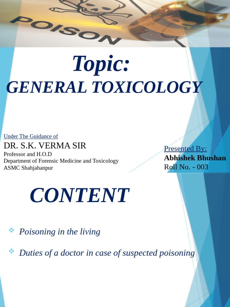 General Toxicology and Doctor's Duties | PDF | Poison | Toxicology