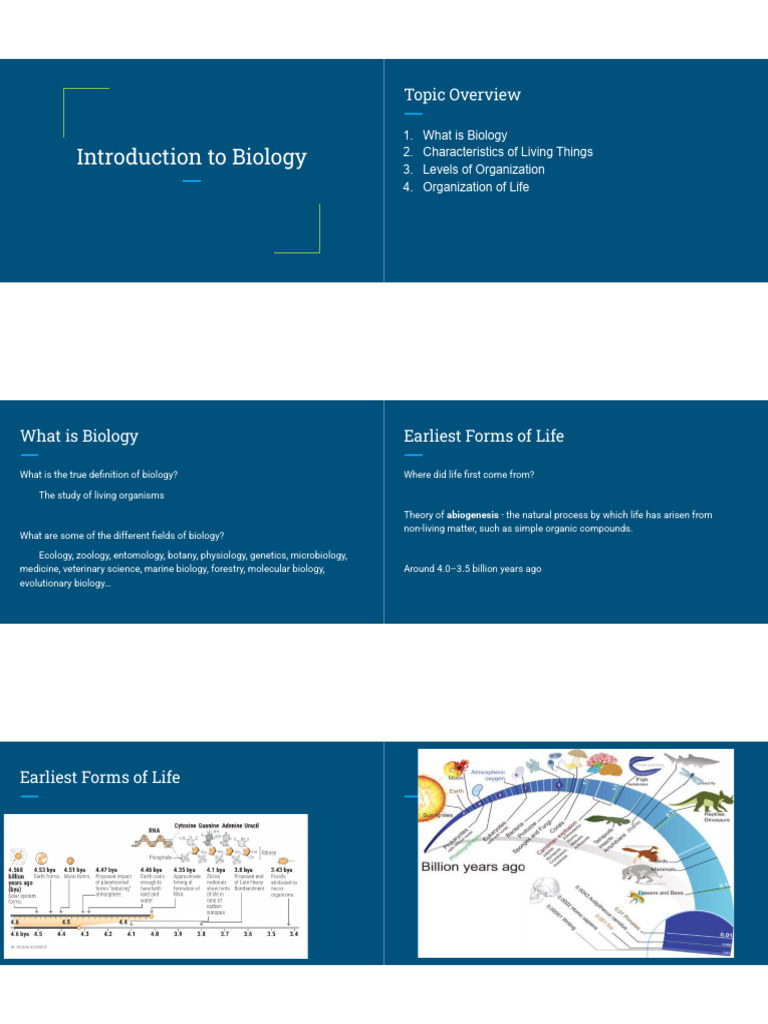 Introduction to Biology Concepts | PDF | Organisms | Life