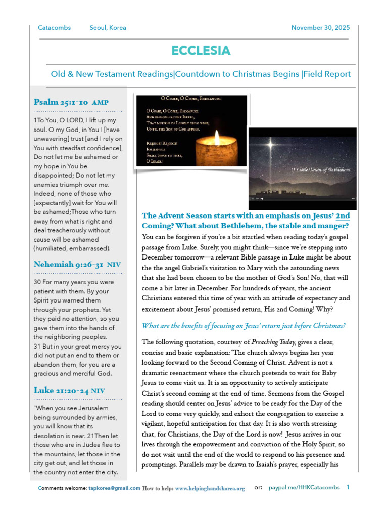 Advent Reflections on Christ's Return | PDF | Jesus | Gospel Of Luke