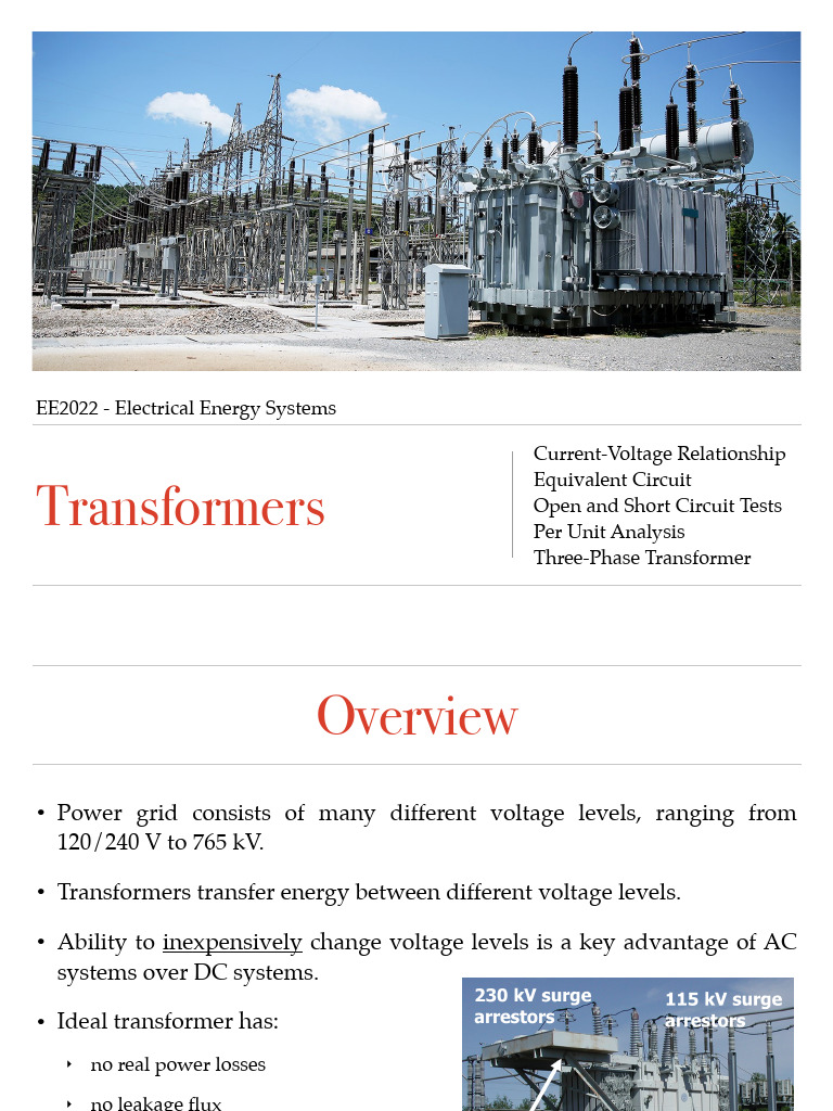 Transformer Principles and Analysis | PDF | Transformer | Inductor