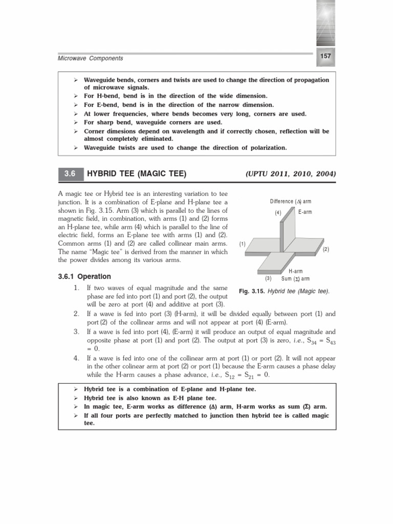 Microwave Waveguide Components Overview | PDF | Electrical Impedance ...