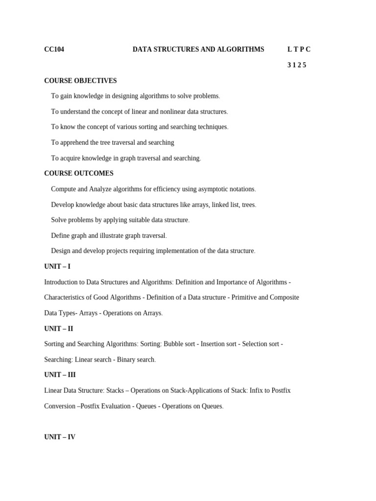DATA STRUCTURES AND ALGORITHMS | PDF | Algorithms And Data Structures ...