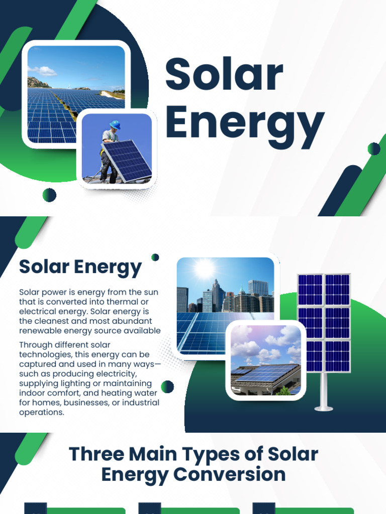 Solar Energy Energy Conversion | PDF | Solar Energy | Solar Power