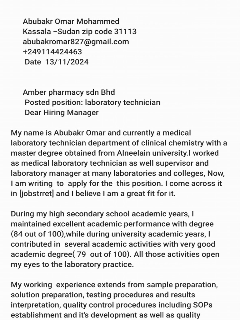 Lab Technician | PDF