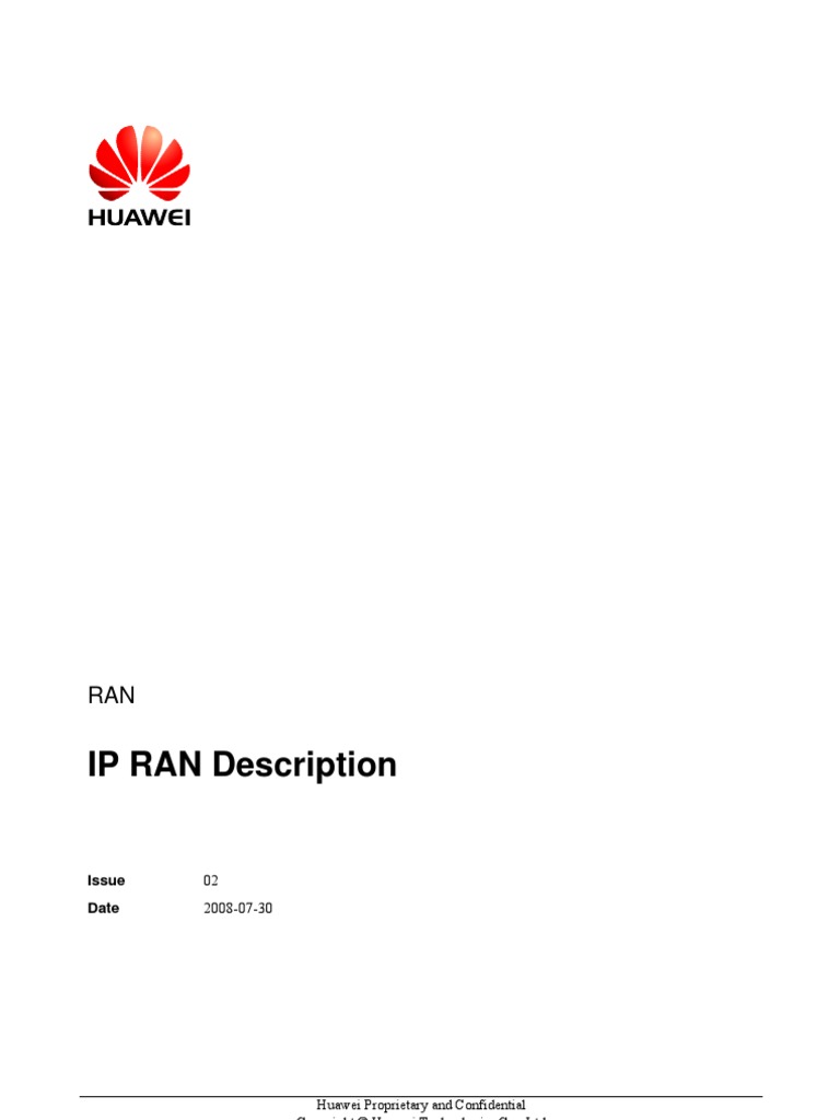 IP RAN Description (2008!07!30) | PDF | Ethernet | Computer Network